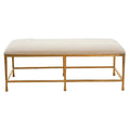 GLOBAL VIEWS QUAD POD BENCH W/MUSLIN CUSHION - Benches, Ottoman, Stools