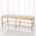 GLOBAL VIEWS QUAD POD BENCH W/MUSLIN CUSHION - Benches, Ottoman, Stools