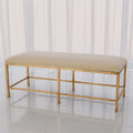 GLOBAL VIEWS QUAD POD BENCH W/MUSLIN CUSHION - Benches, Ottoman, Stools