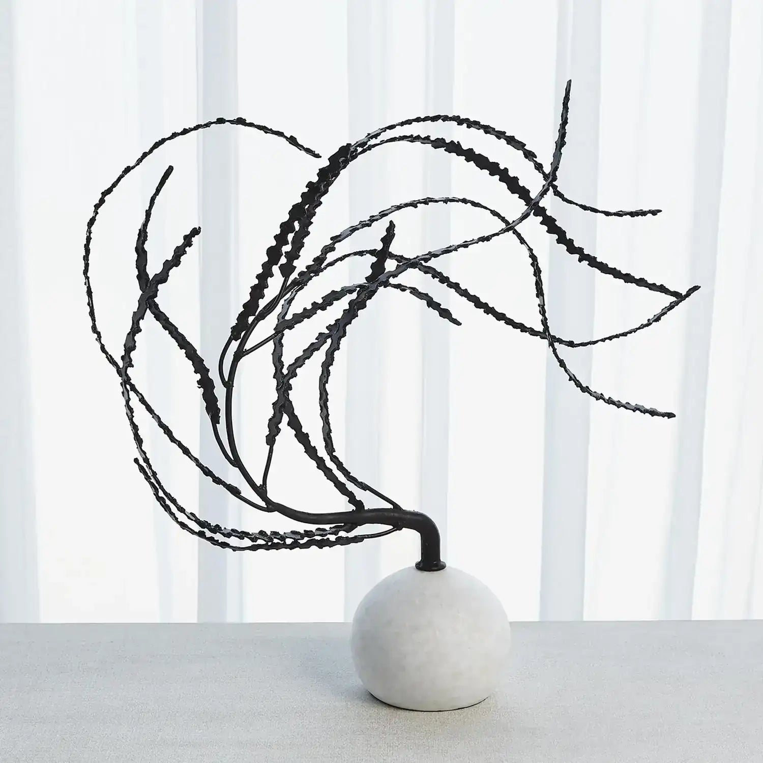 GLOBAL VIEWS IRON THISTLE SCULPTURE - Decorative Accents