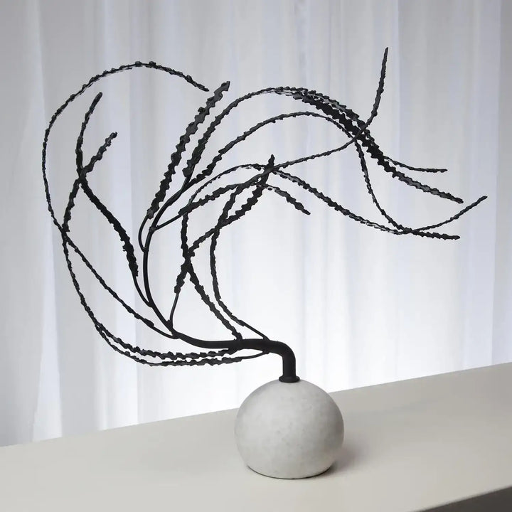 GLOBAL VIEWS IRON THISTLE SCULPTURE - Decorative Accents