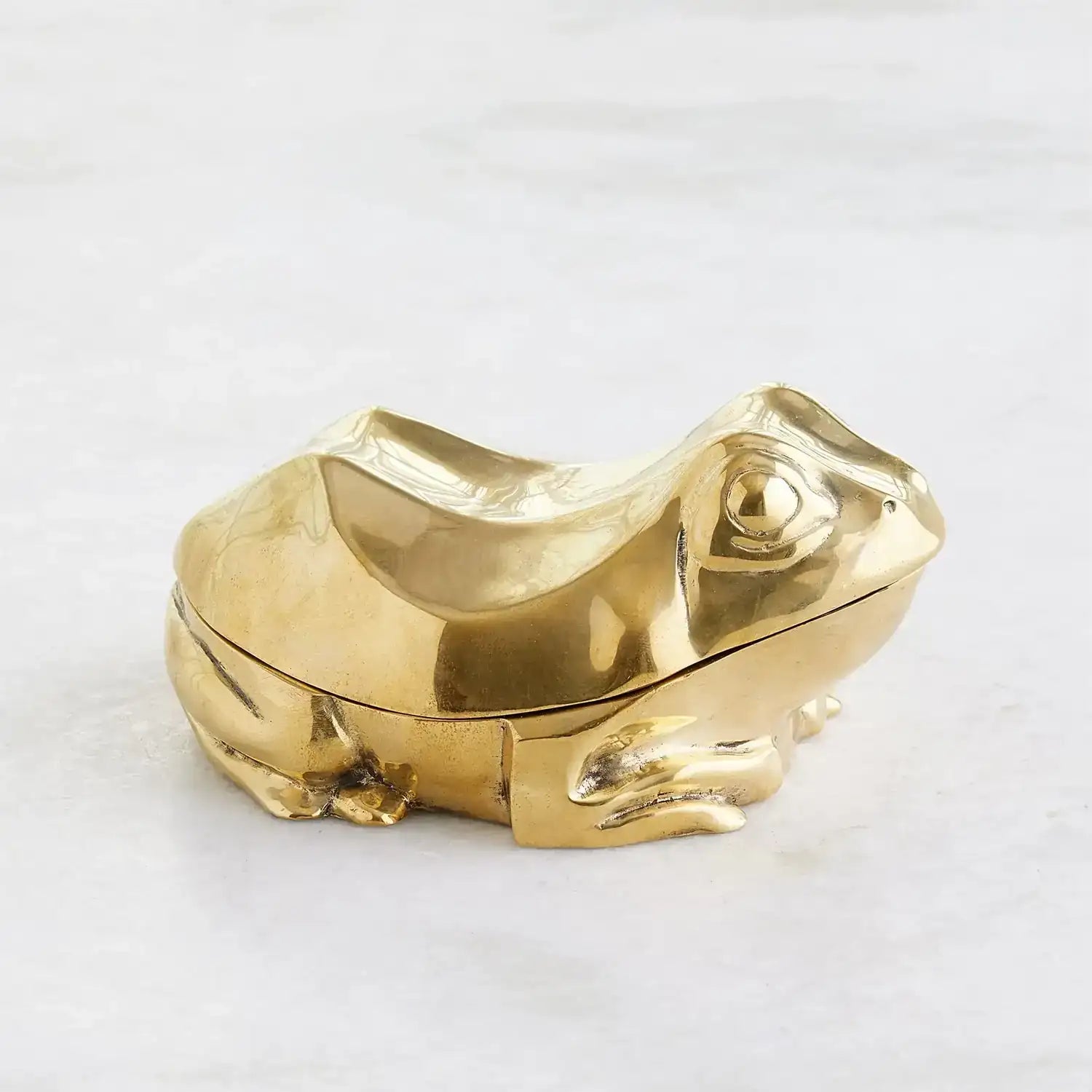 GLOBAL VIEWS SOLID BRASS FROG BOX - Decorative Accents