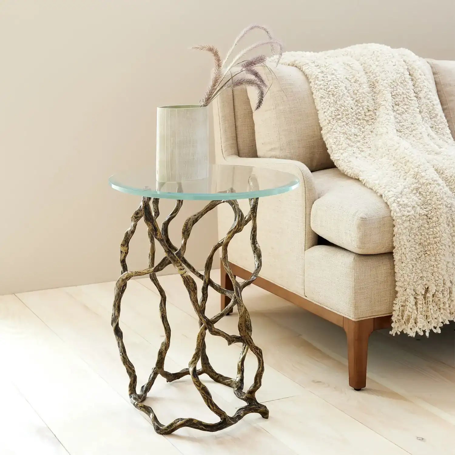 GLOBAL VIEWS TWISTWOOD ACCENT TABLE - Side