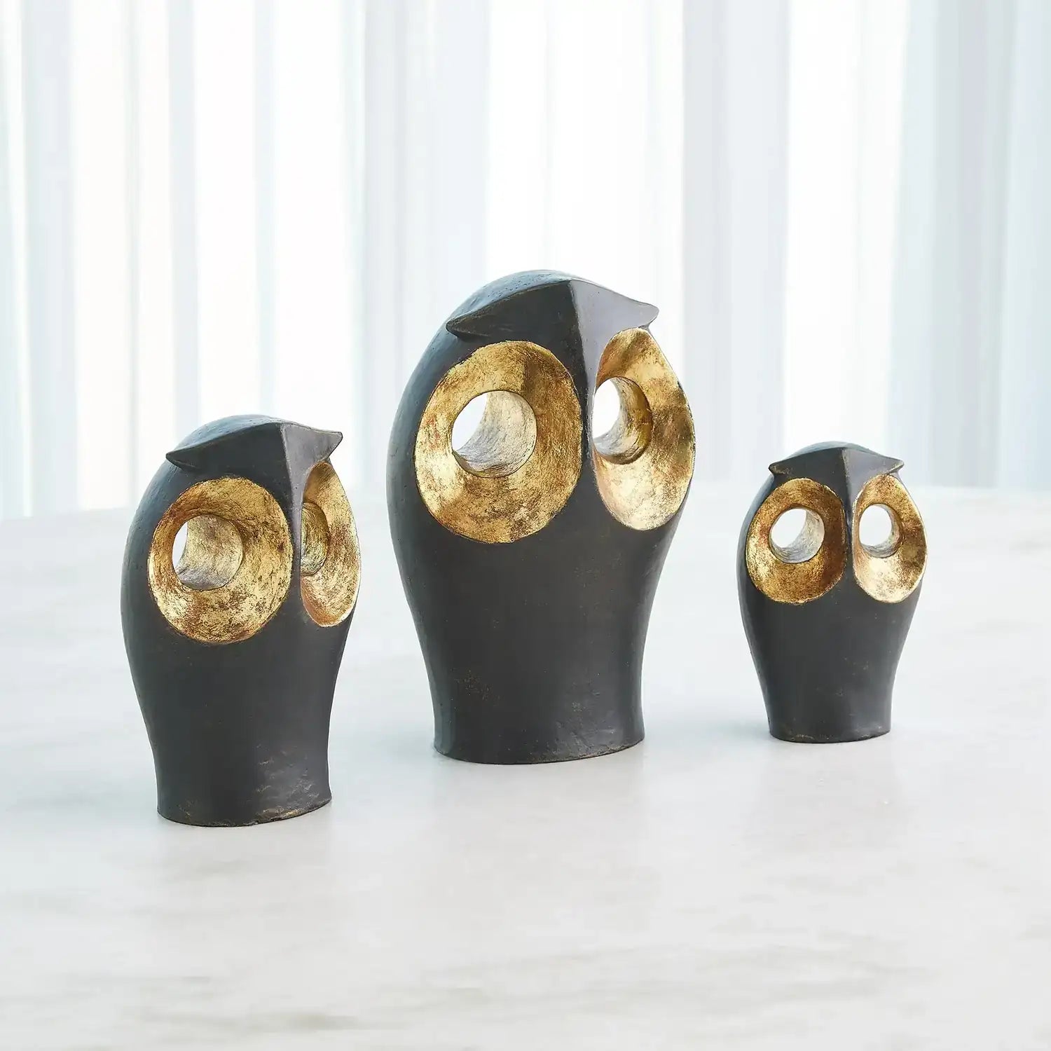 GLOBAL VIEWS GOLD LEAFED OWL - Decorative Accents