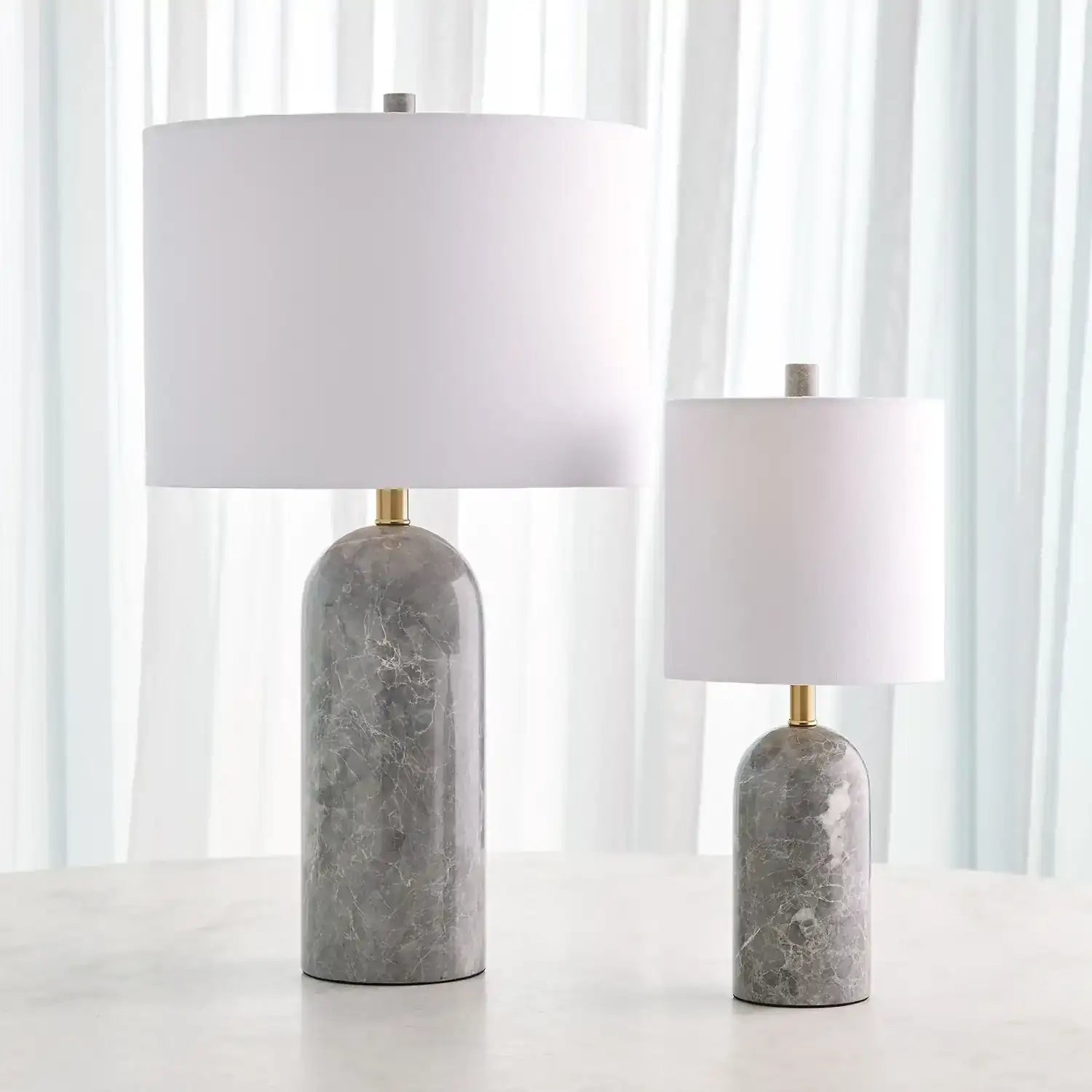 GLOBAL VIEWS, CALLANISH MARBLE LAMP, TABLE LAMPS