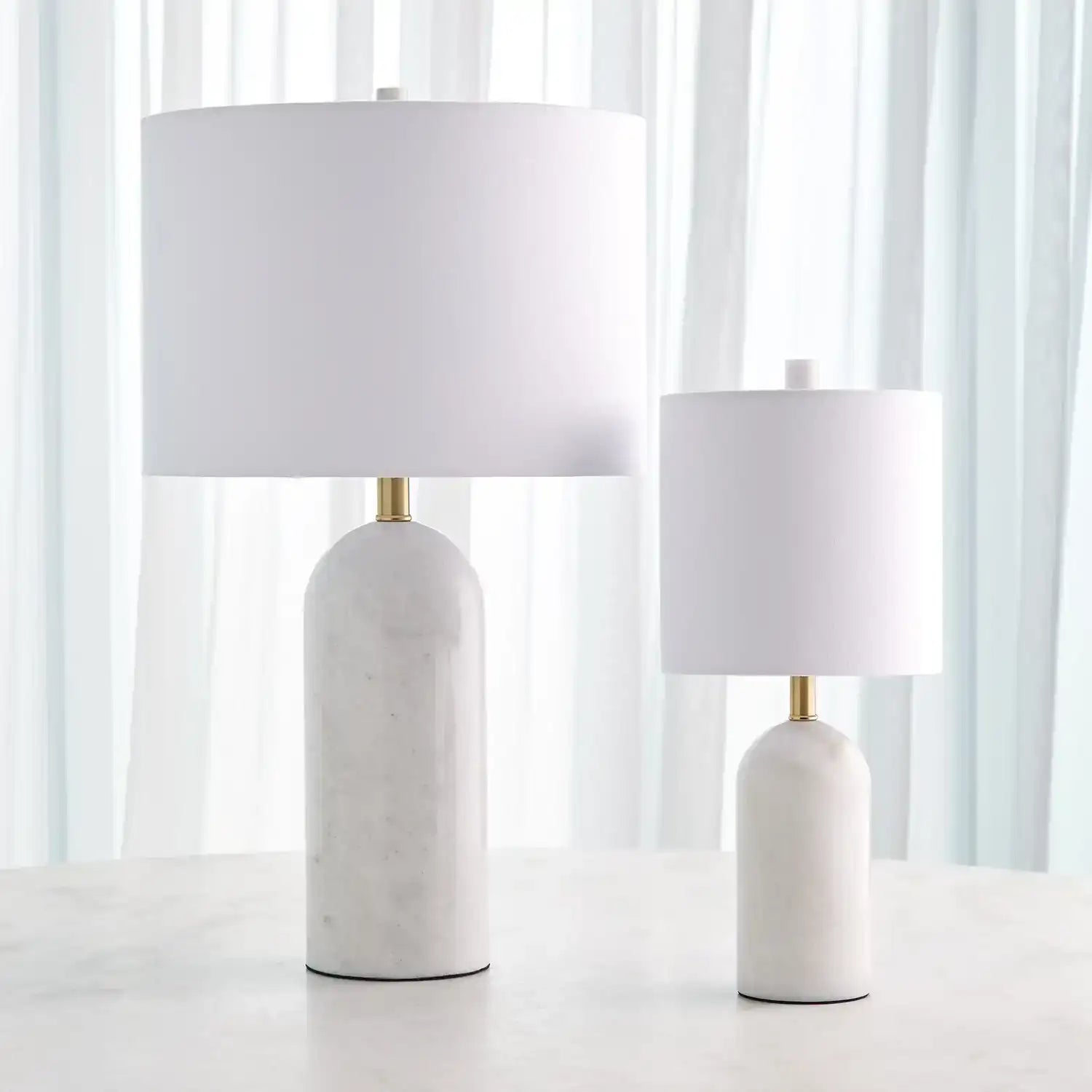 GLOBAL VIEWS, CALLANISH MARBLE LAMP, TABLE LAMPS