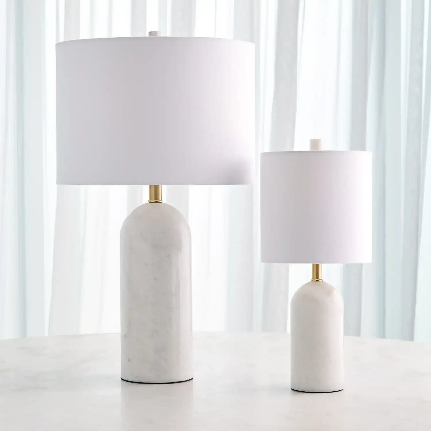 GLOBAL VIEWS, CALLANISH MARBLE LAMP, TABLE LAMPS