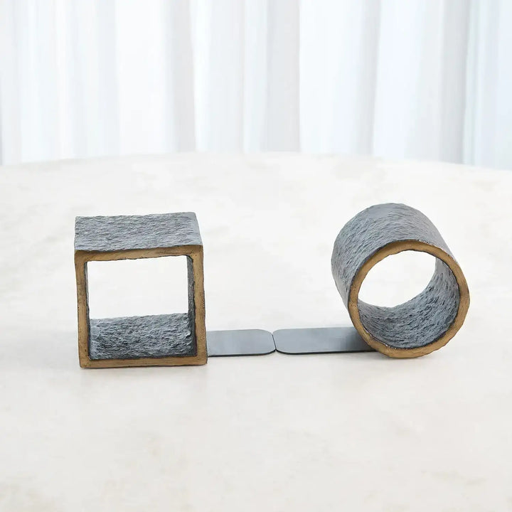 GLOBAL VIEWS GEOMETRY BOOKENDS - Decorative Accents