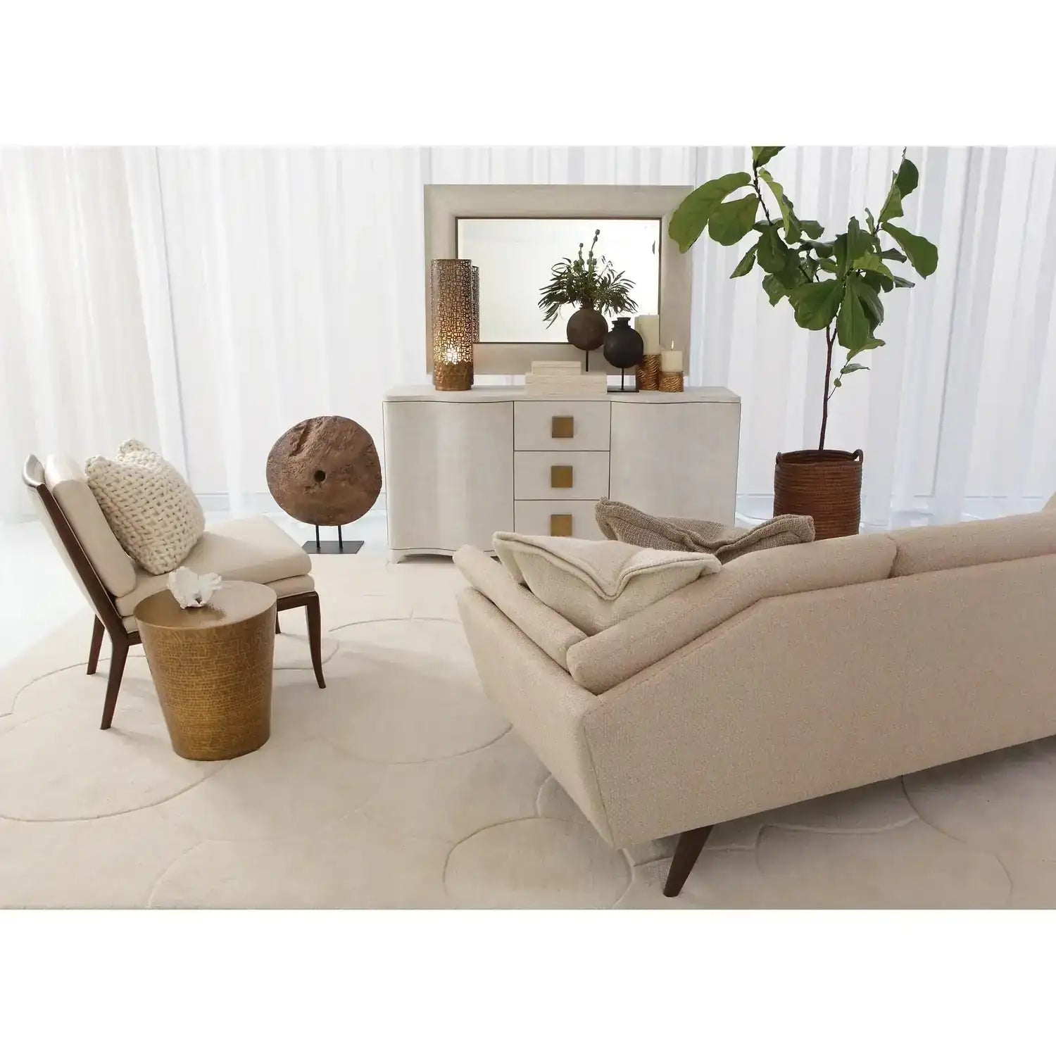 GLOBAL VIEWS IZMIR HAMMERED SIDE TABLE - Side