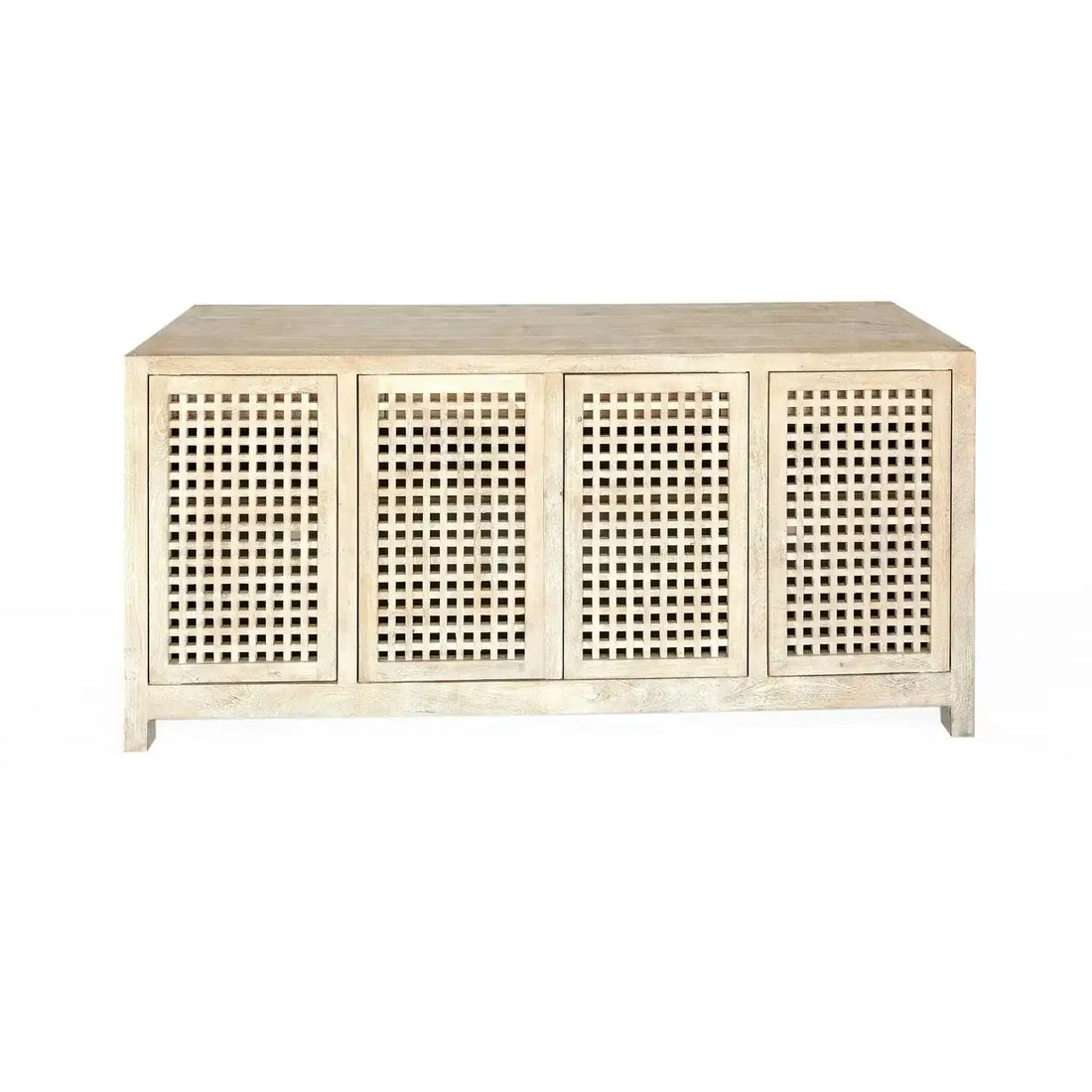 GLOBAL VIEWS DRIFTWOOD LATTICE CREDENZA - Cabinets & Bar