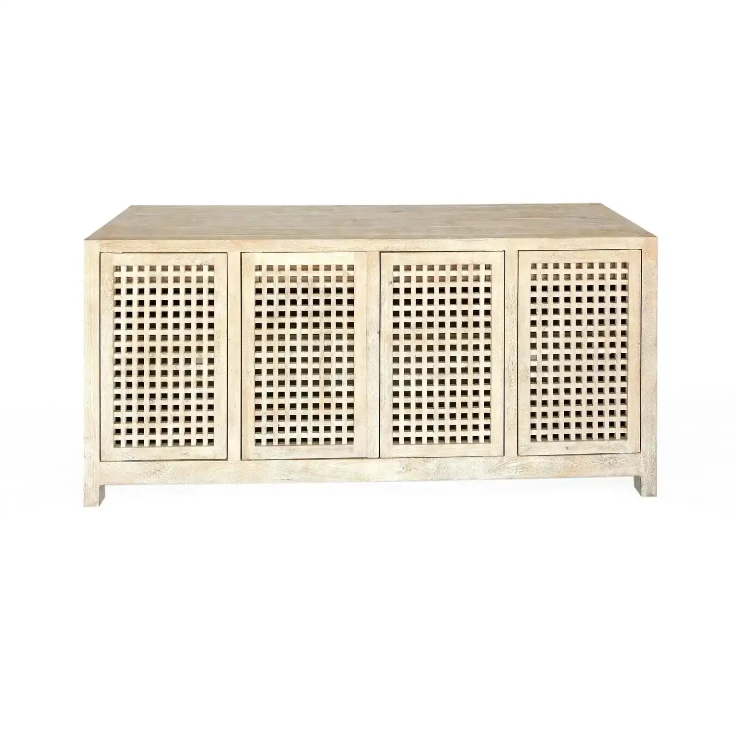 GLOBAL VIEWS DRIFTWOOD LATTICE CREDENZA - Cabinets & Bar