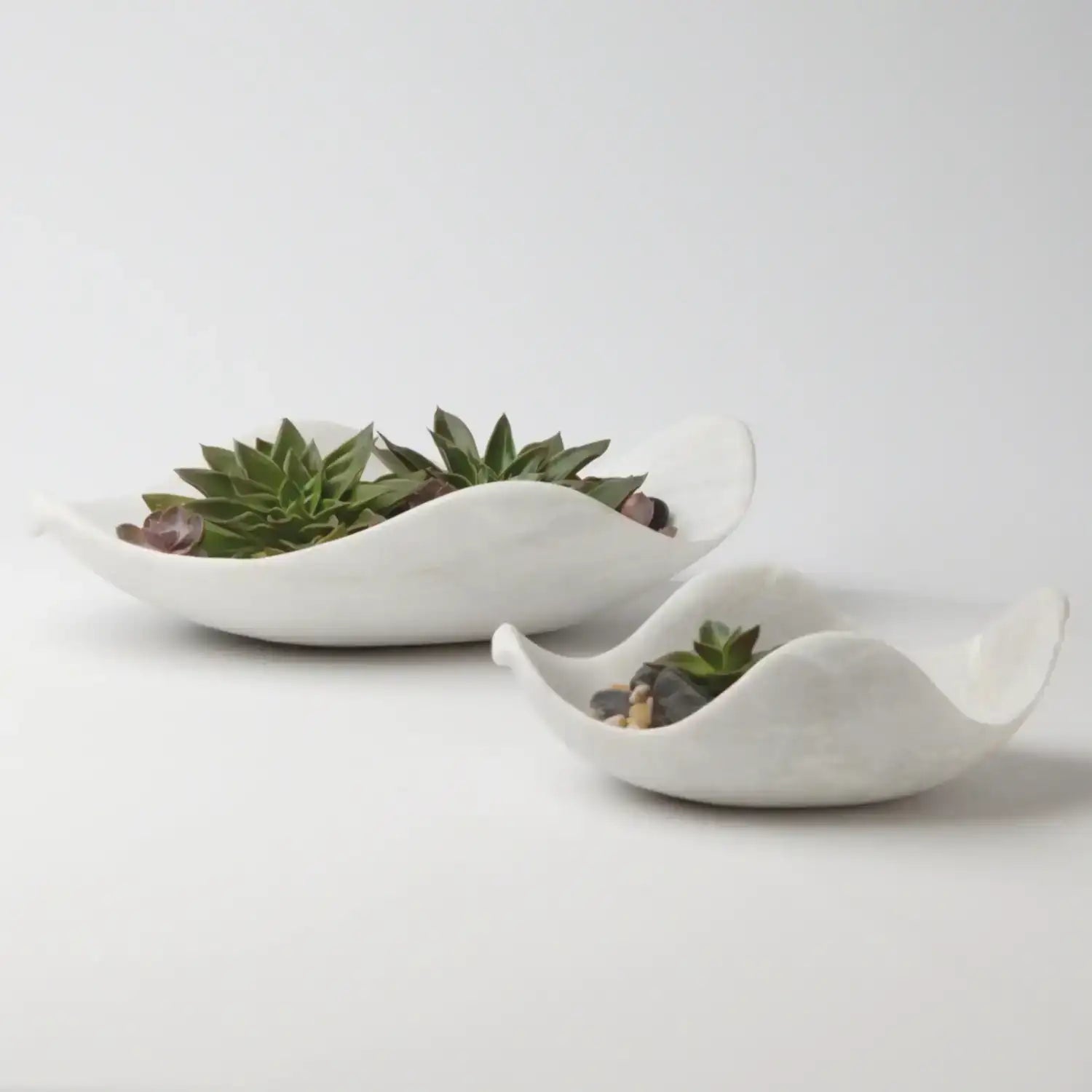 GLOBAL VIEWS MARBLE DOVE BOWL - Decorative Accents