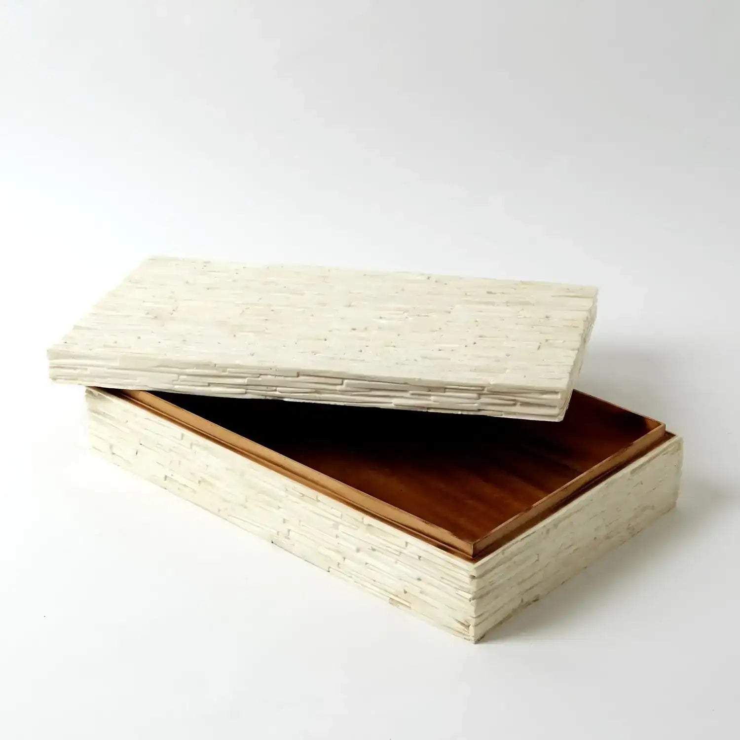 GLOBAL VIEWS CHISELED BONE STORAGE BOX - Decorative Accents