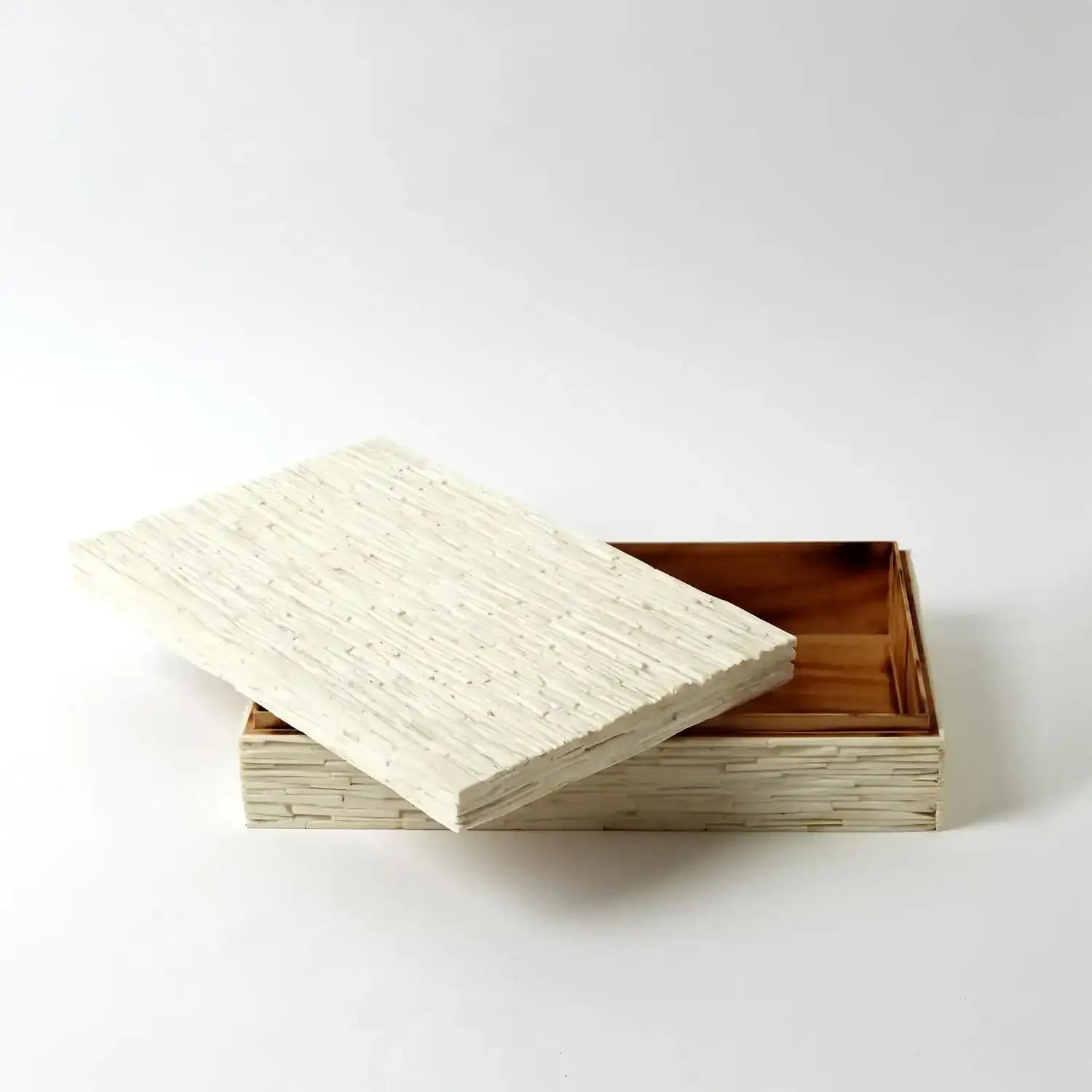 GLOBAL VIEWS CHISELED BONE STORAGE BOX - Decorative Accents