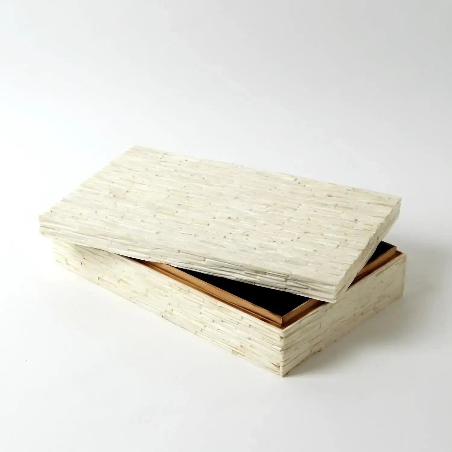 GLOBAL VIEWS CHISELED BONE STORAGE BOX - Decorative Accents