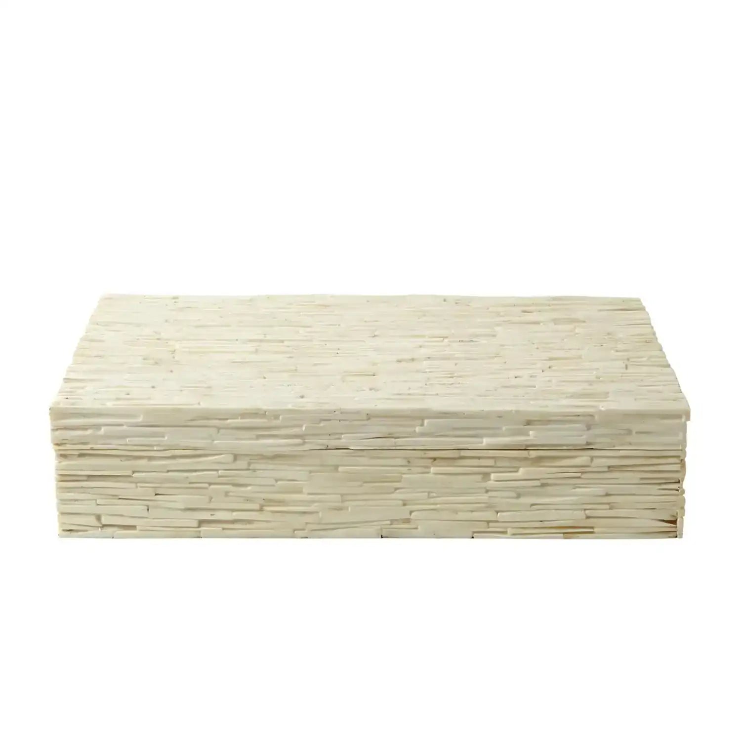 GLOBAL VIEWS CHISELED BONE STORAGE BOX - Decorative Accents