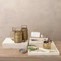 GLOBAL VIEWS CHISELED BONE STORAGE BOX - Decorative Accents