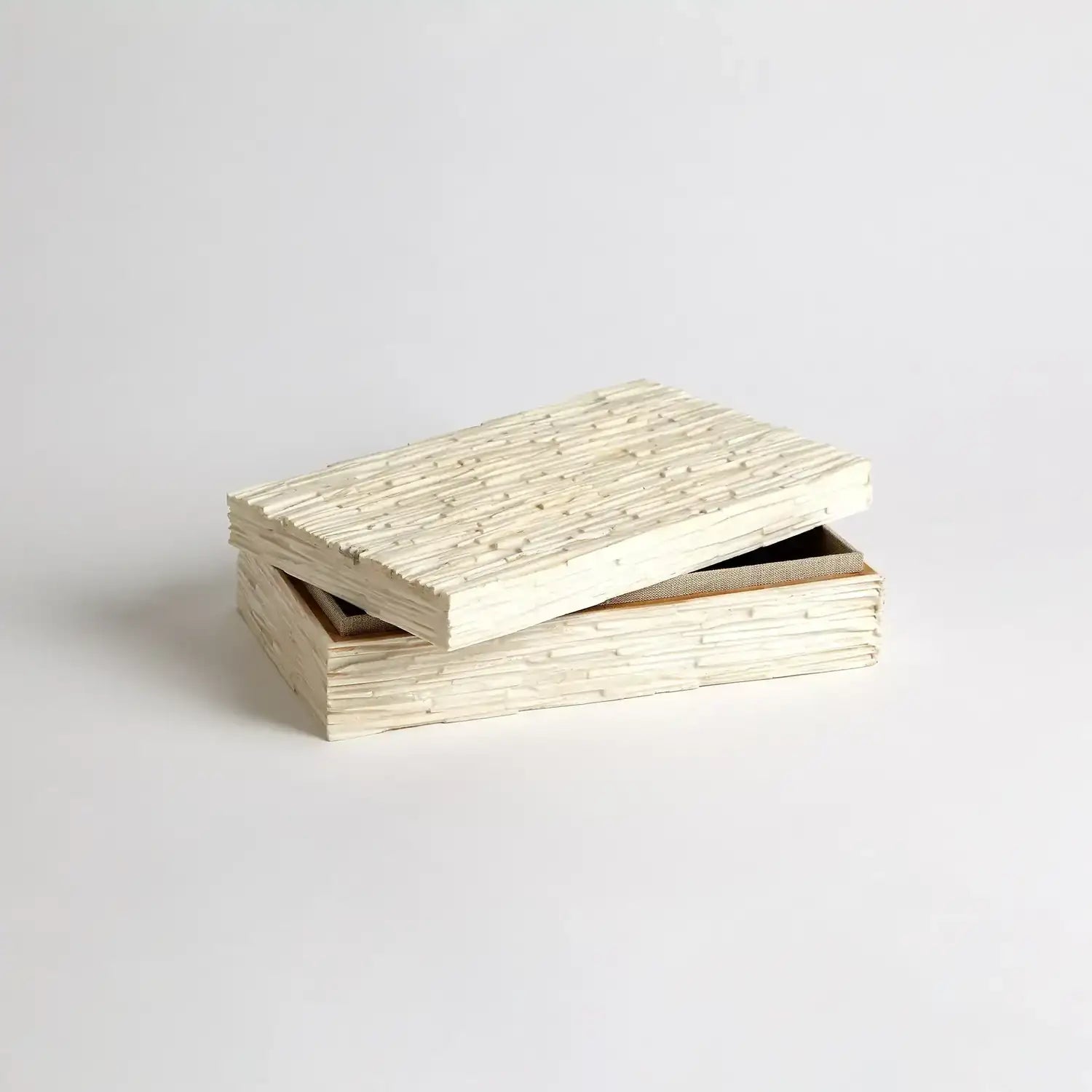 GLOBAL VIEWS CHISELED BONE STORAGE BOX - Decorative Accents