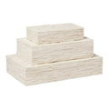 GLOBAL VIEWS CHISELED BONE STORAGE BOX - Decorative Accents