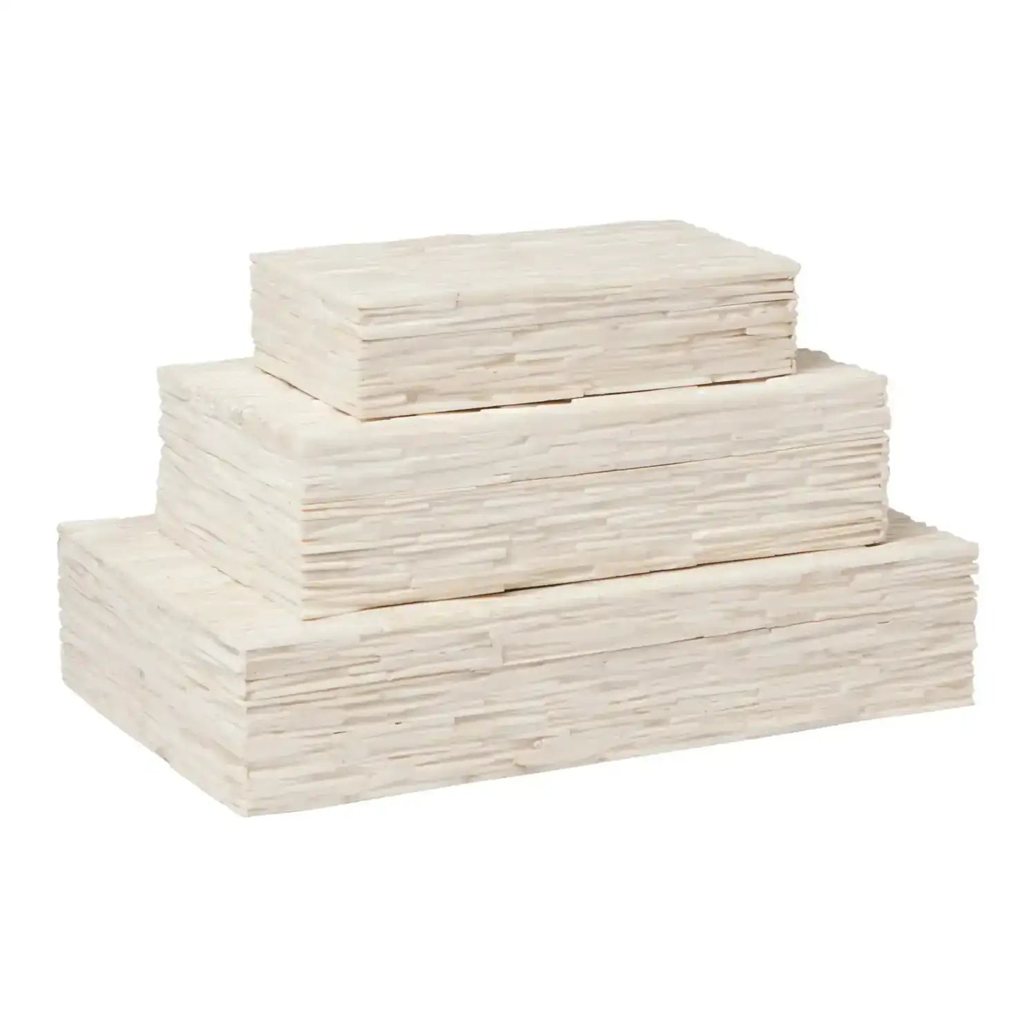 GLOBAL VIEWS CHISELED BONE STORAGE BOX - Decorative Accents