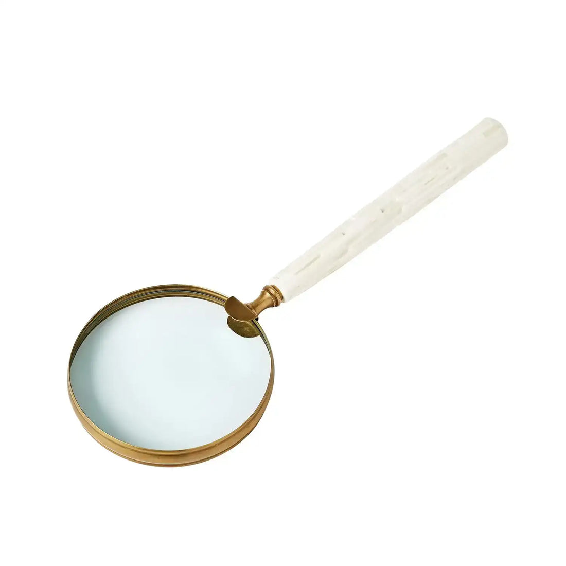 GLOBAL VIEWS CHISELED BONE MAGNIFYING GLASS - Decorative Accents