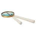GLOBAL VIEWS CHISELED BONE MAGNIFYING GLASS - Decorative Accents