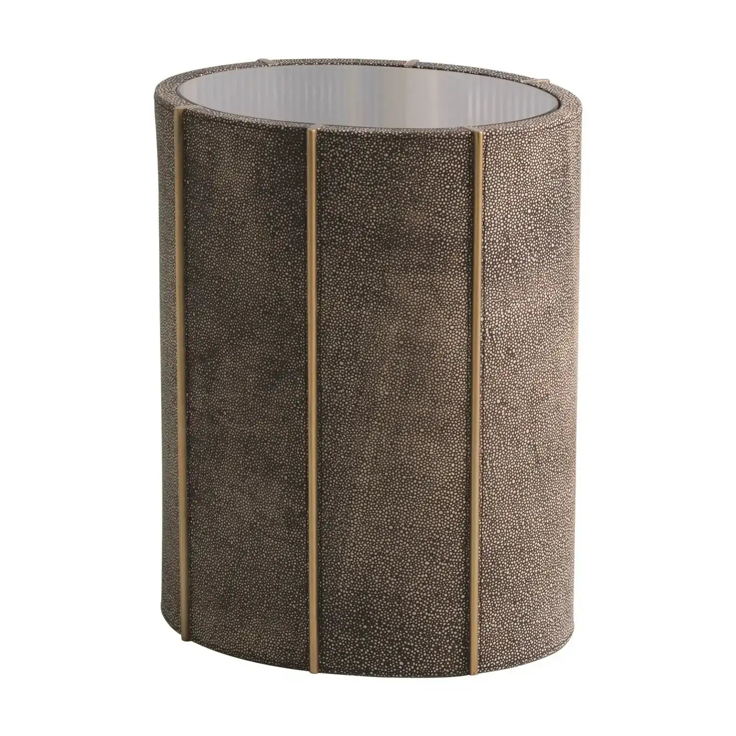 GLOBAL VIEWS CHURCHILL OVAL DRUM TABLE - Side