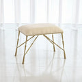 GLOBAL VIEWS SPIKE BENCH W/MUSLIN CUSHION - Benches, Ottoman, Stools