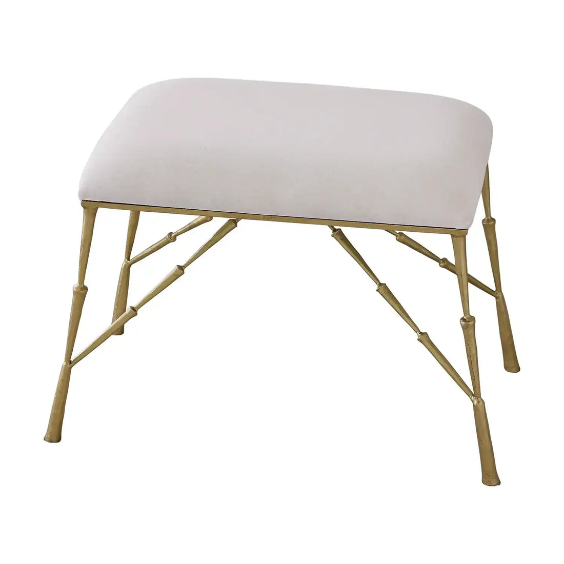 GLOBAL VIEWS SPIKE BENCH W/MUSLIN CUSHION - Benches, Ottoman, Stools
