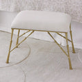 GLOBAL VIEWS SPIKE BENCH W/MUSLIN CUSHION - Benches, Ottoman, Stools