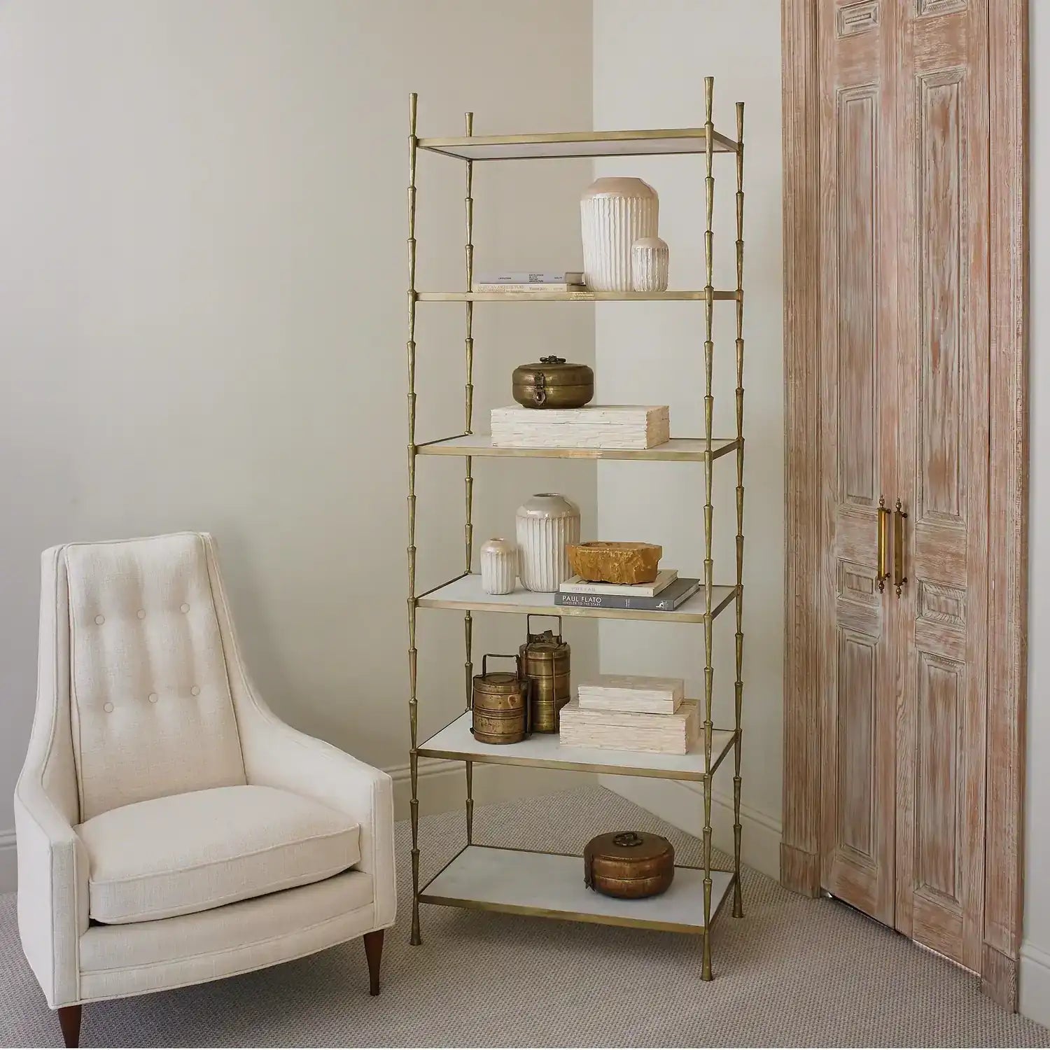 GLOBAL VIEWS SPIKE ETAGERE - Cabinets & Bar