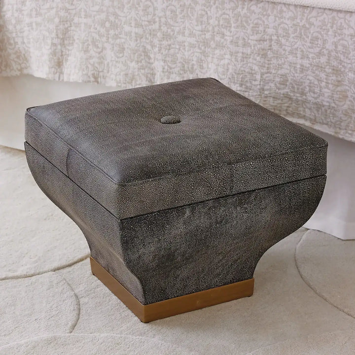 GLOBAL VIEWS CHURCHILL STORAGE OTTOMAN - Benches, Ottoman, Stools