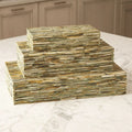 GLOBAL VIEWS CHISELED BONE BOX - Decorative Accents