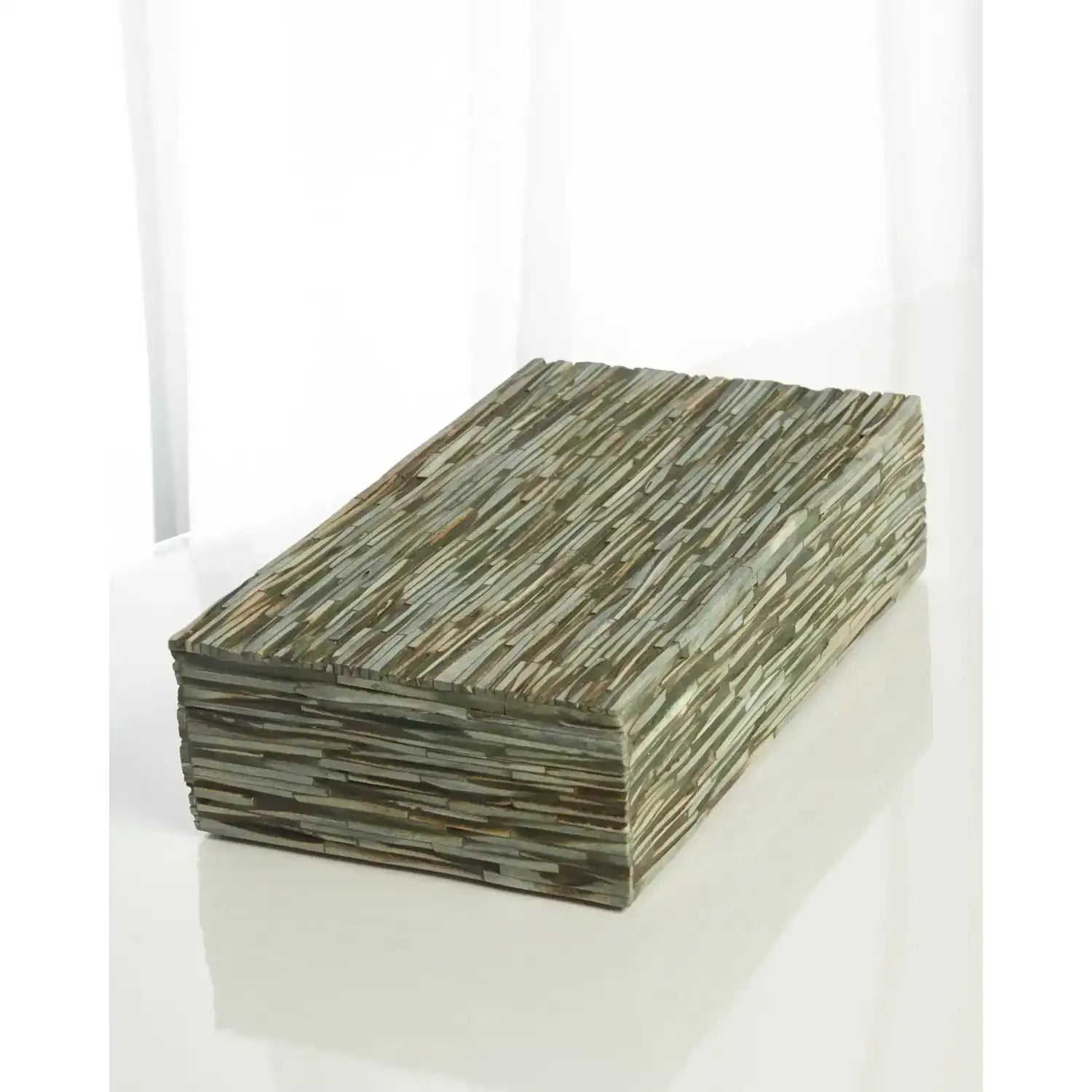 GLOBAL VIEWS CHISELED BONE BOX - Decorative Accents