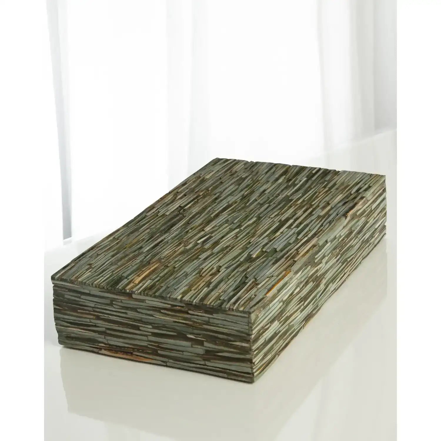GLOBAL VIEWS CHISELED BONE BOX - Decorative Accents