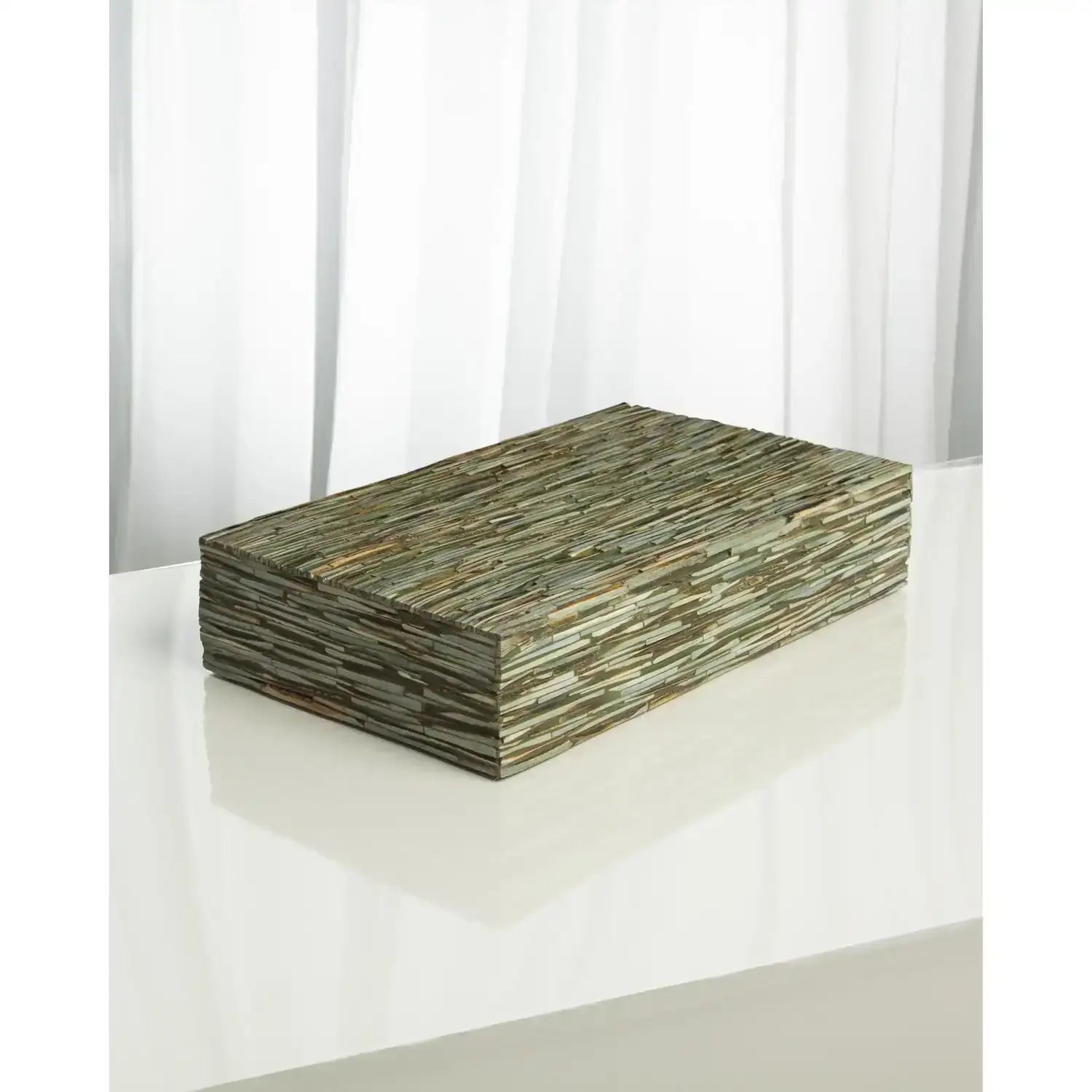 GLOBAL VIEWS CHISELED BONE BOX - Decorative Accents