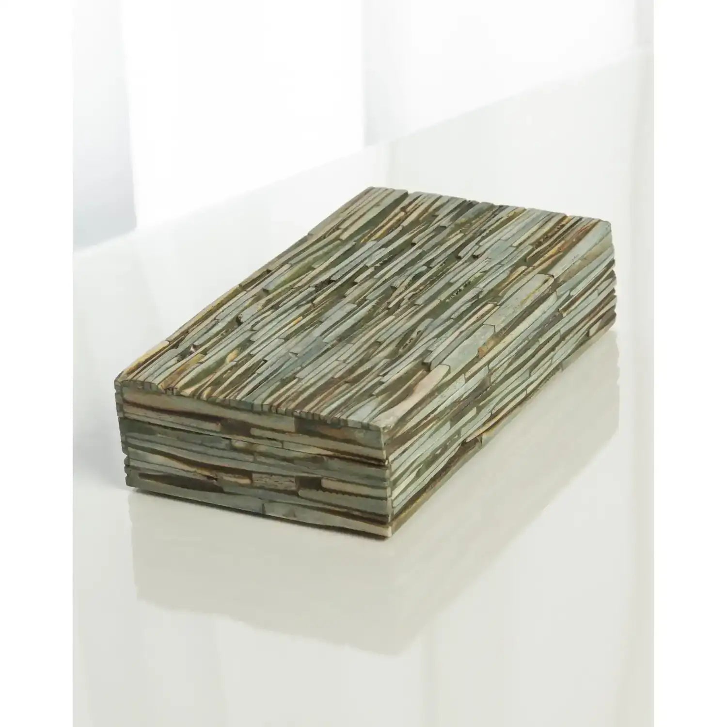 GLOBAL VIEWS CHISELED BONE BOX - Decorative Accents