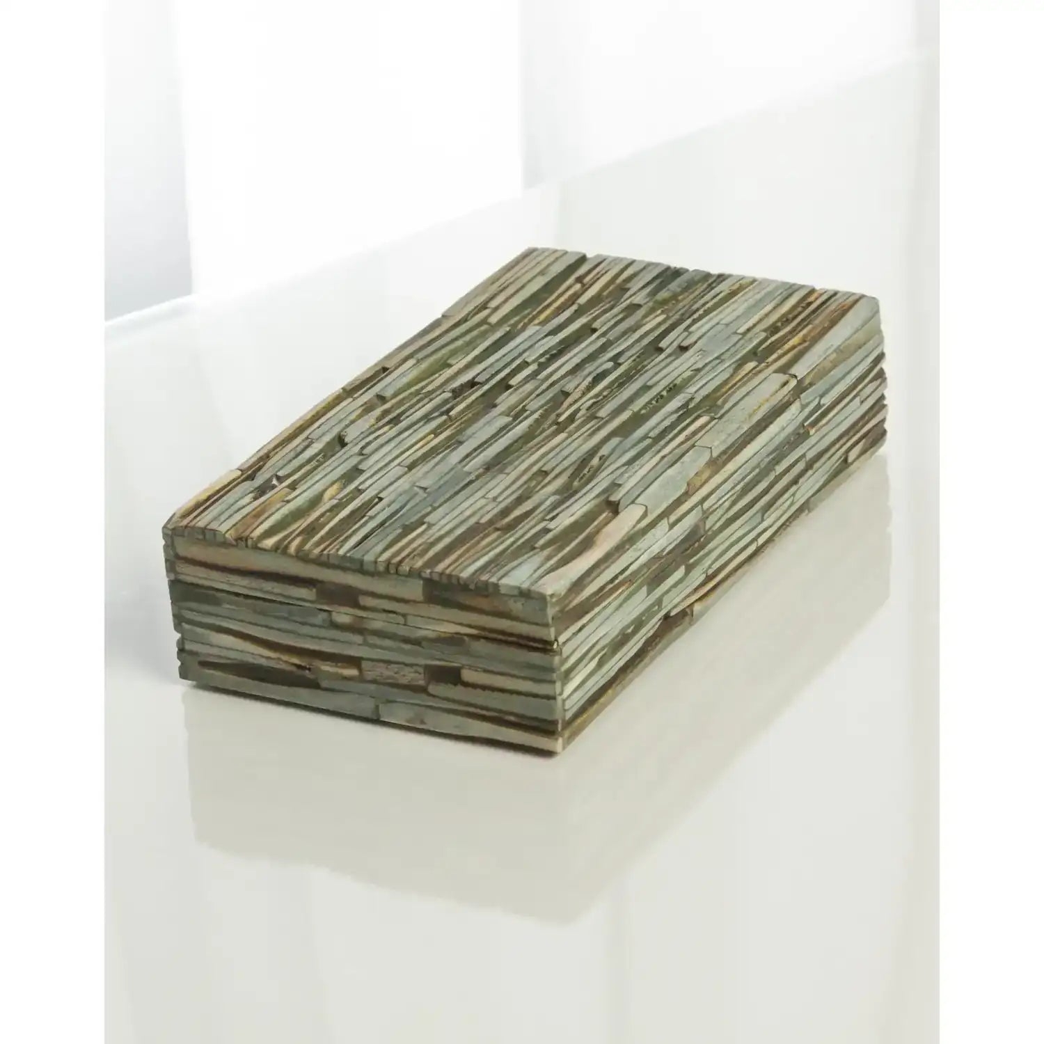 GLOBAL VIEWS CHISELED BONE BOX - Decorative Accents