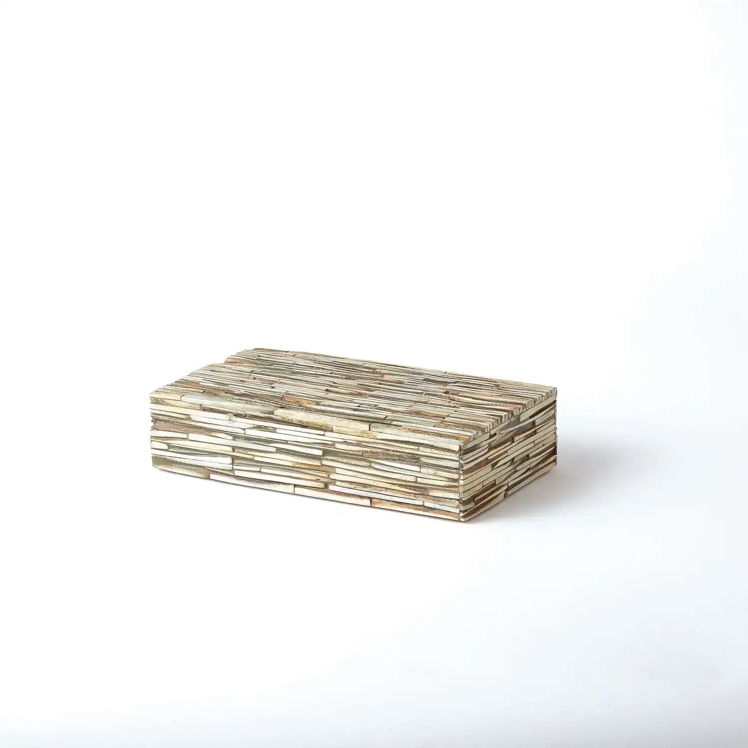 GLOBAL VIEWS CHISELED BONE BOX - Decorative Accents
