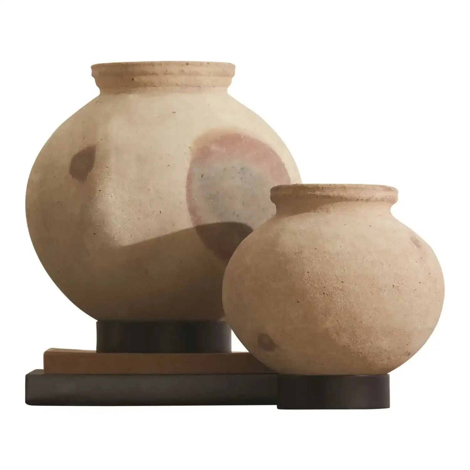 GLOBAL VIEWS DESERT WATER POT W/IRON BASE - Decorative Accents