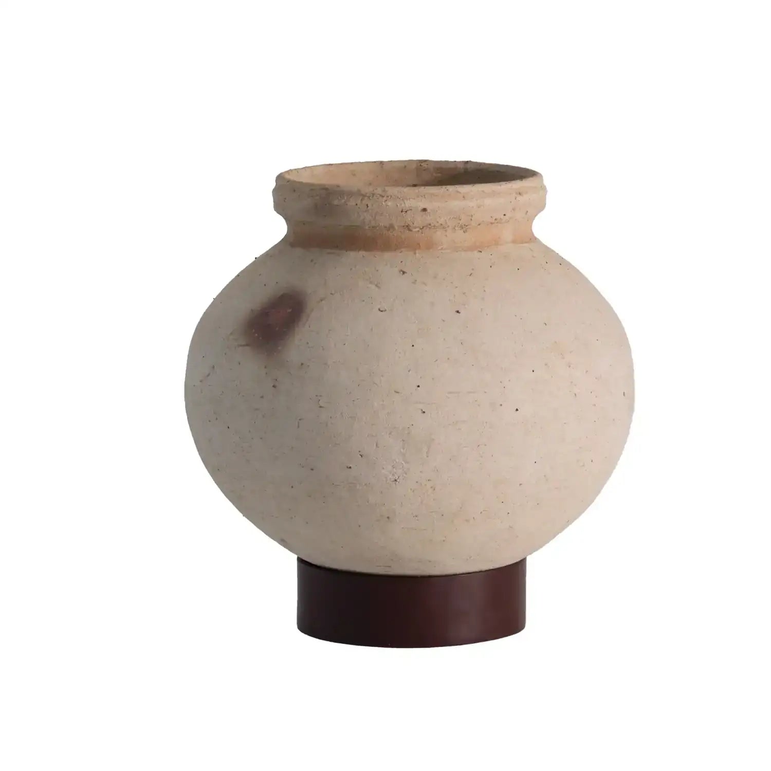 GLOBAL VIEWS DESERT WATER POT W/IRON BASE - Decorative Accents