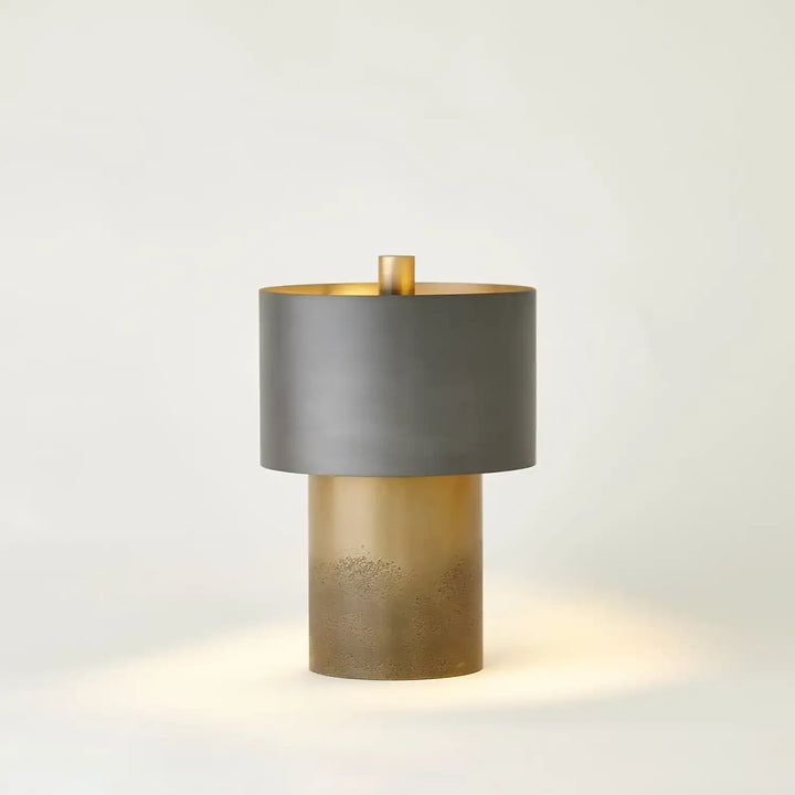 GLOBAL VIEWS, TORTOISE DRUM LAMP, TABLE LAMPS