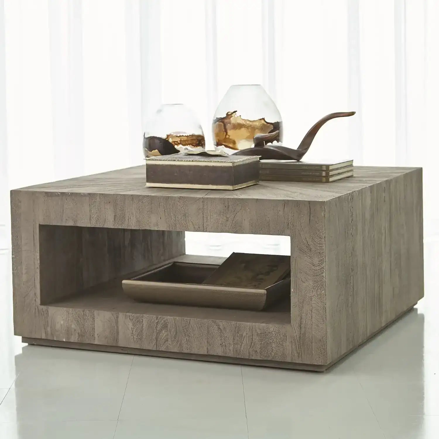 GLOBAL VIEWS DRIFTWOOD SQUARE COFFEE TABLE - Coffee