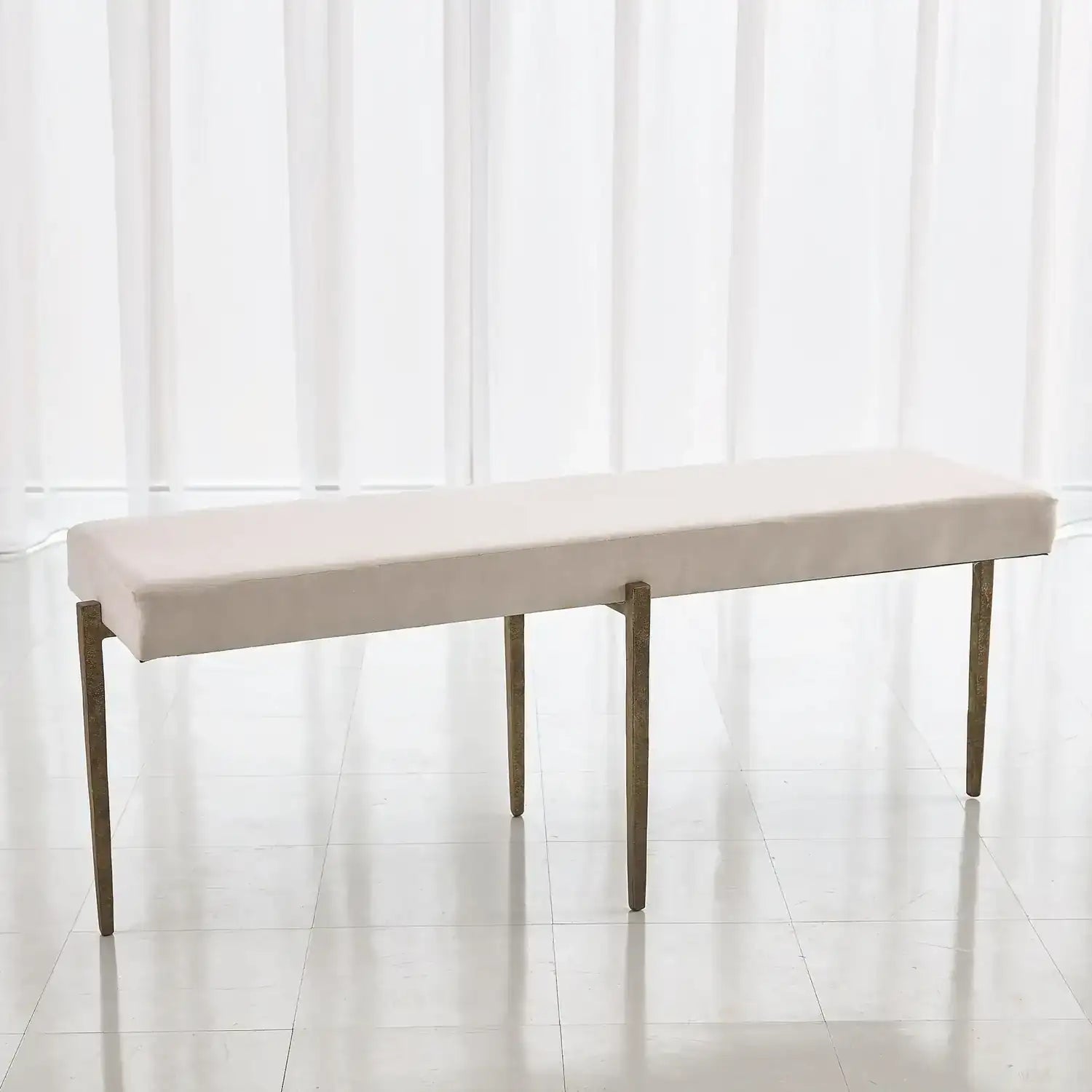 GLOBAL VIEWS LAFORGE BENCH - Benches, Ottoman, Stools
