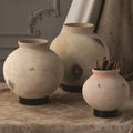 GLOBAL VIEWS DESERT WATER POT W/IRON BASE - Decorative Accents
