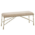 GLOBAL VIEWS SPIKE BENCH W/MUSLIN CUSHION - Benches, Ottoman, Stools