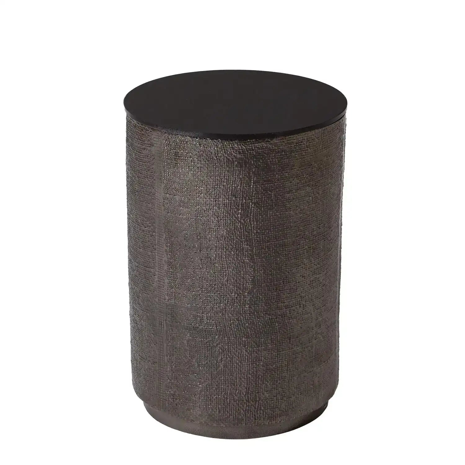 GLOBAL VIEWS HEMP ETCHED BARREL TABLE - Side