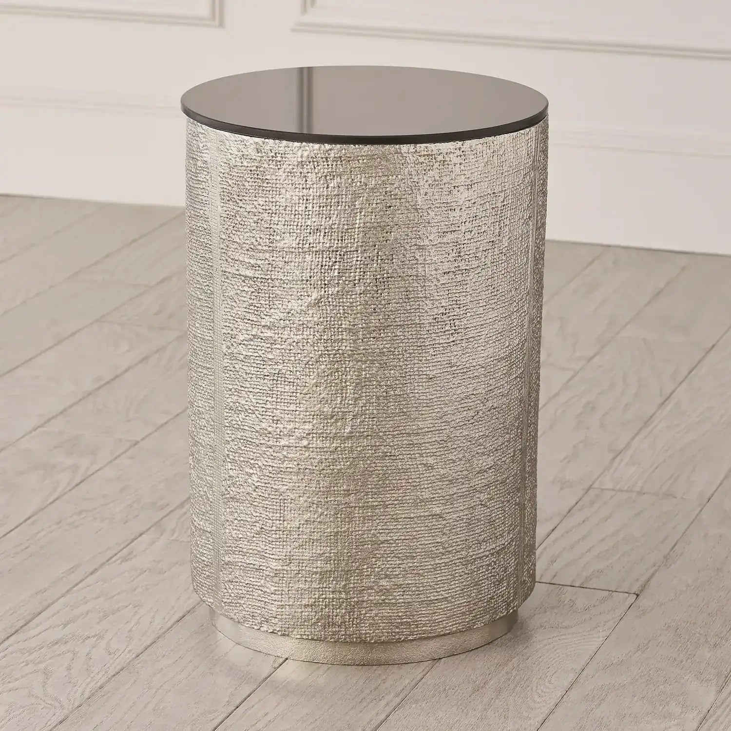 GLOBAL VIEWS HEMP ETCHED BARREL TABLE - Side