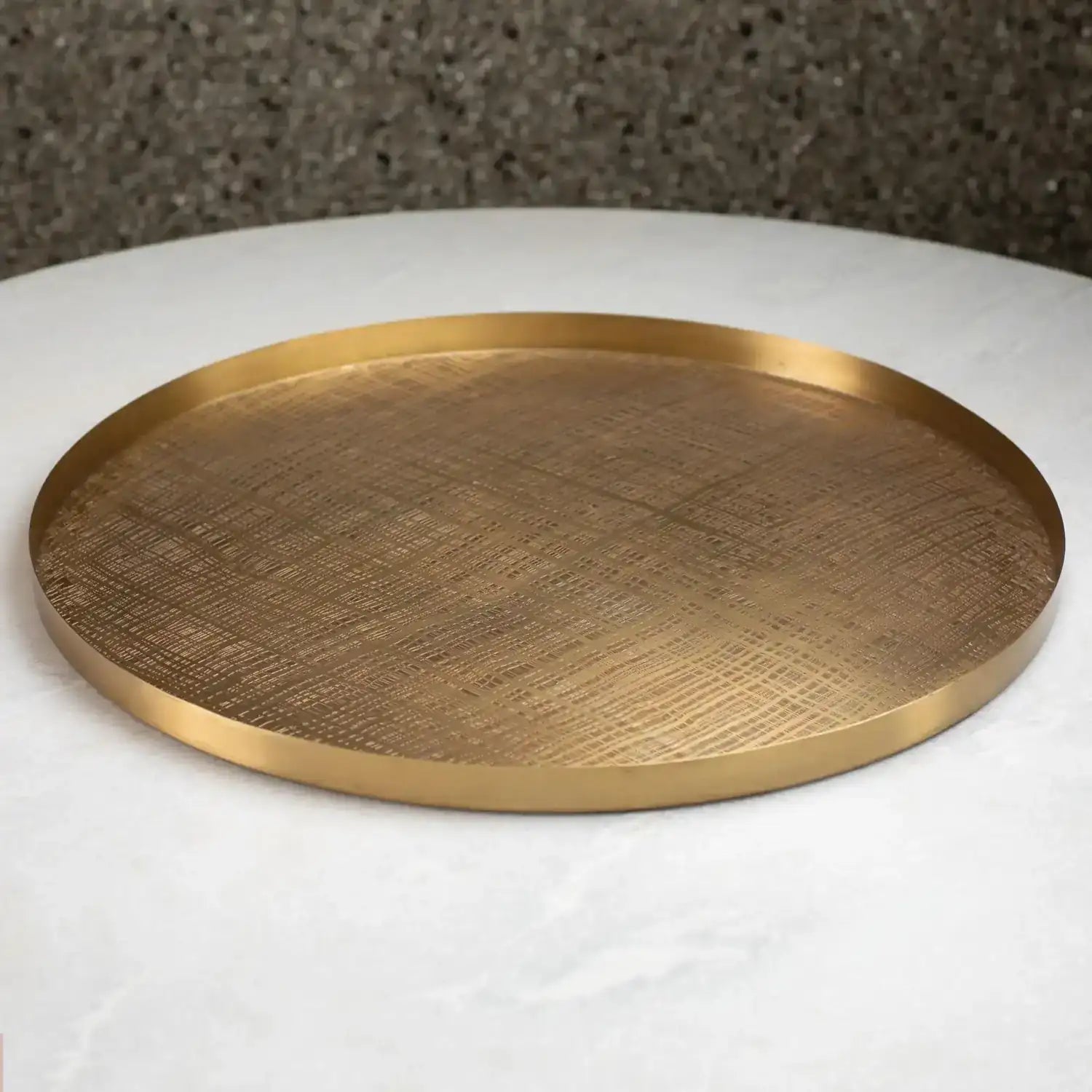 GLOBAL VIEWS PLAID ETCHED TRAY - Decorative Accents