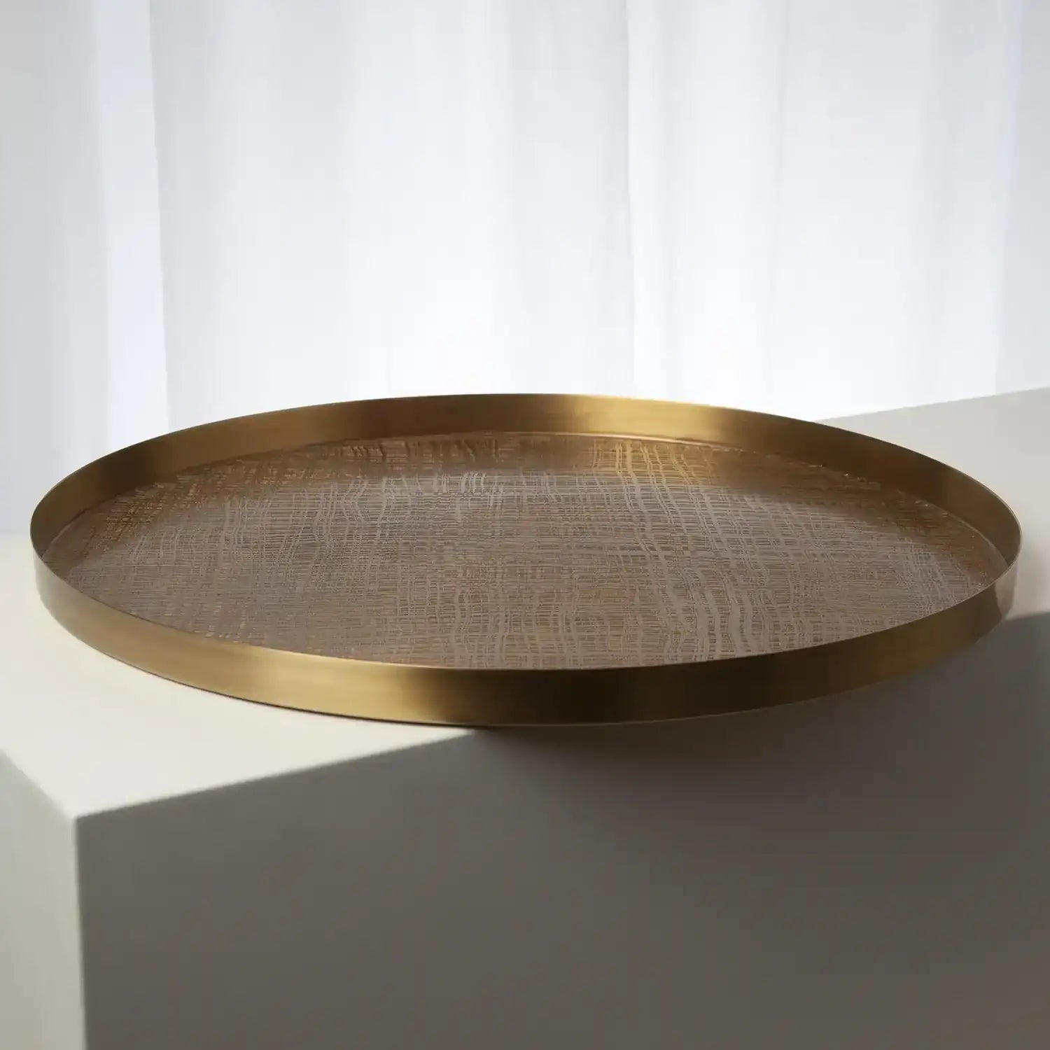 GLOBAL VIEWS PLAID ETCHED TRAY - Decorative Accents
